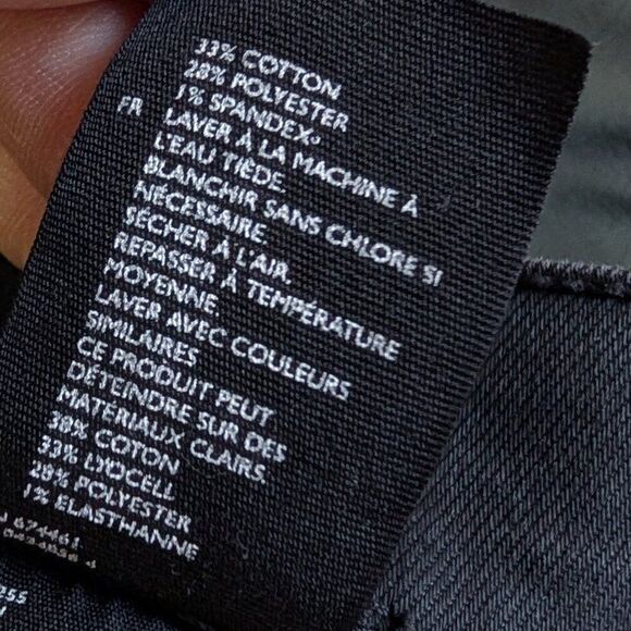 COS Washed Black Low Rise Skinny Fit Five Pocket Button Fly Pants - Picture 7 of 8